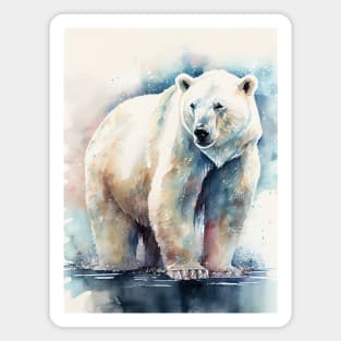 Polar Bear V1 - Watercolor Paint Magnet